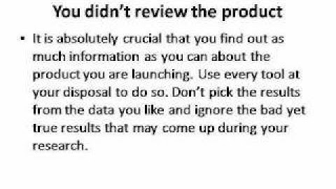 Why a product launch fails