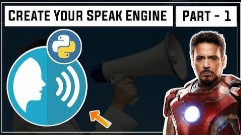 How to make Jarvis In Python Part - 1 Making Speak Function