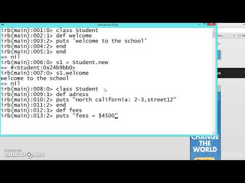 125 Learn python and ruby programming:- Class and objects example