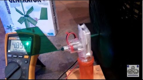 "High Power" wind turbine:  measuring voltage with my Fluke 117 True RMS DVM