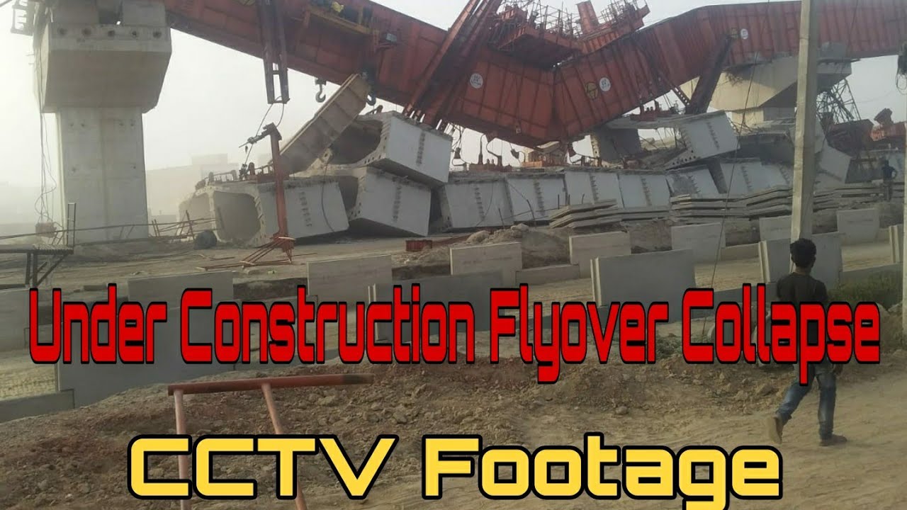 Delhi-Dwarka Expressway Under Construction Flyover Collapse-CCTV Footage