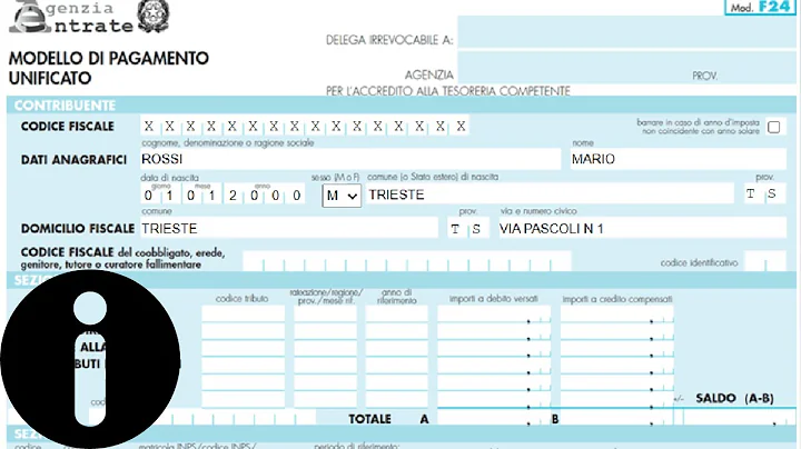 Guida rapita e semplice al modello F24