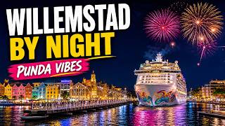 Willemstad by Night Curaçao | Queen Emma Bridge, Punda Vibes Fireworks &amp; Cruise Ship