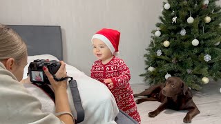 Total Failed Christmas Photoshoot with Baby and His Dog!