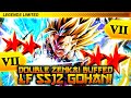 HE'S INVINCIBLE! ABSURD POWER! DOUBLE Zenkai Buffing Z7 LF SSJ2 Gohan! | Dragon Ball Legends PvP