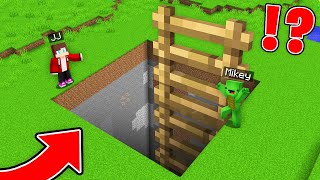 JJ and Mikey Found NEW BIGGEST LADDER in GIANT PIT in Minecraft Maizen!