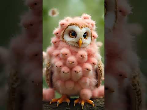 Owl family. You dont belive hiw many babys.#birds #nature #birdlovers #ai