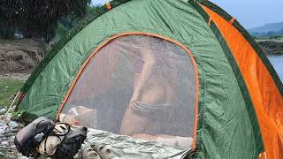 Girl Camping Alone | Reading a Book, Sunset Views & Relaxing Nature Sounds