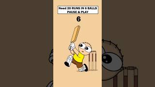 Can u win the match? 🏏 Pause &amp; Play cricket challenge #cricket #animation #ipl2026 #challenge