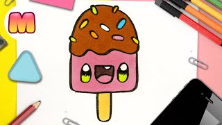HOW TO DRAW A KAWAII ICE CREAM - Easy Kawaii Drawings - Learn to draw Kawaii food with Jape screenshot 1