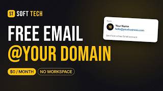Free Professional Email With Your Own Domain (Using Free Gmail + Cloudflare) | Soft Tech screenshot 1
