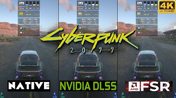 Cyberpunk 2077 Patch 1.61- Performance Comparison Native vs DLSS vs FSR 2.1 4k UHD RTX 3090