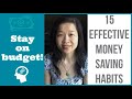 15 MONEY SAVING TIPS 2019 |  Frugal Habits | Save money | Stay on budget