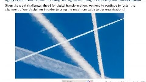 Stay Well Informed- from Agility at the Intersection of Transformation and Change Management