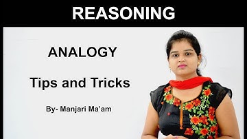 Analogy Reasoning || By Manjari Ma