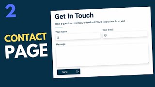 Design A Responsive Contact Us Page Using HTML, CSS & JavaScript (Part 2)