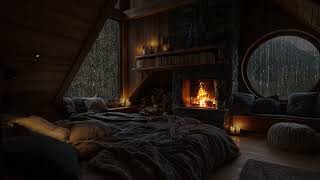 Embrace Serenity with Rain & Fireplace - Emotional Sounds for Peaceful Rest and Deep Healing