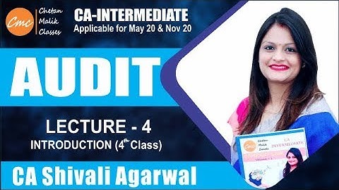 #Ca Inter Audit Classes I Ca Inter Audit Lectures I Ca Inter Audit Revision - 4 - CA SHIVALI AGARWAL