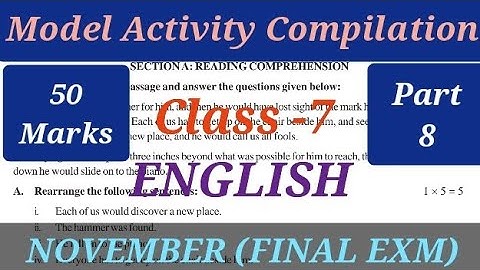 model activity compilation(model activity task)#class-7#english (part-8)