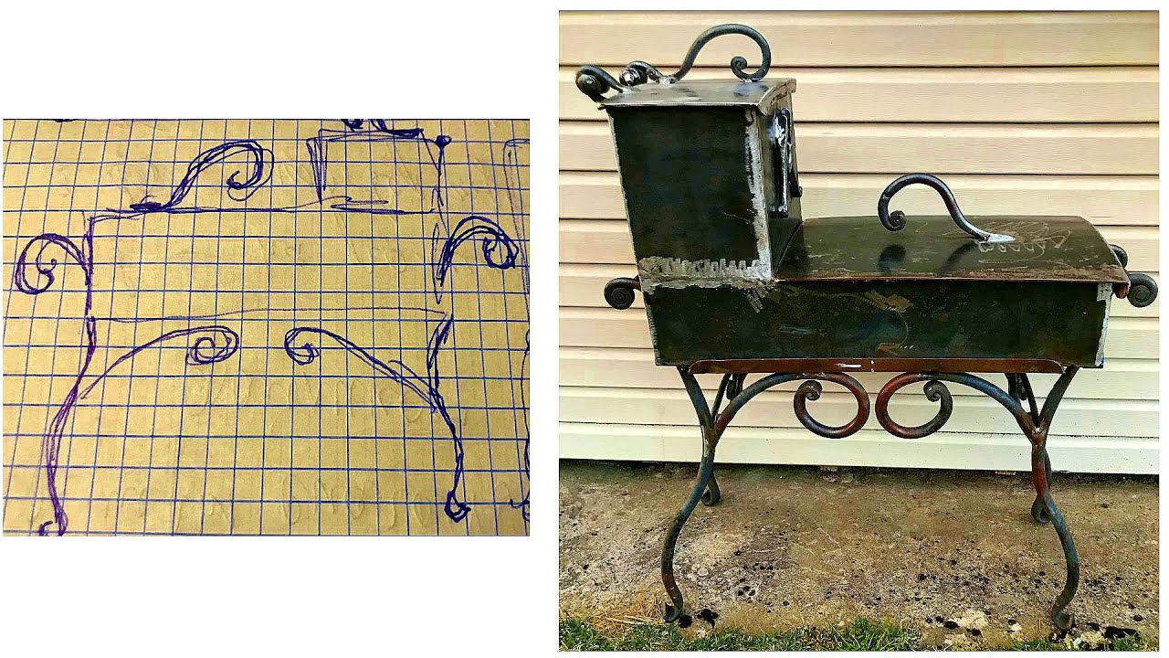 Мангал кованый \"Максим\", от начала до конца: сварка, художественная ...