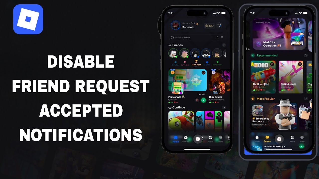How To Disable Friend Request Accepted Notifications On Roblox App | Step By Step