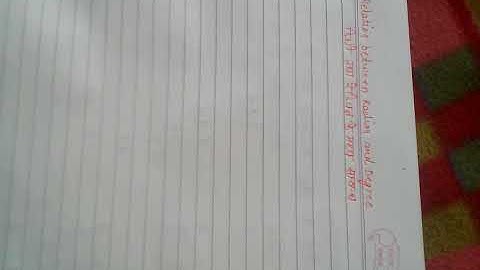 Relation between radian and degree