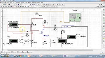 simulation of Current  Series Feedback Amplifier part B