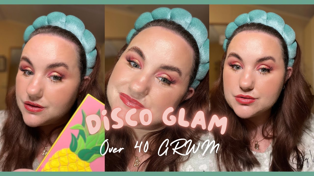 Over 40 | Disco Glam Makeup Look 🪩 I Heart Revolution Tasty Pineapple Palette 