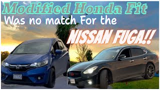 Modified Honda Fit Was No Match For The Nissan Fuga 🇯🇲