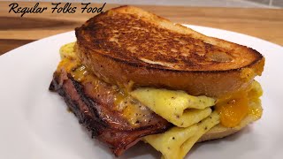 Quick Easy Ham Egg Cheese Breakfast Sandwich
