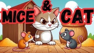 MICE & CAT / MORAL STORY/ ENGLISH SHORT STORY / KIDS STORY #kidsvideo #kidslearning #shortstories