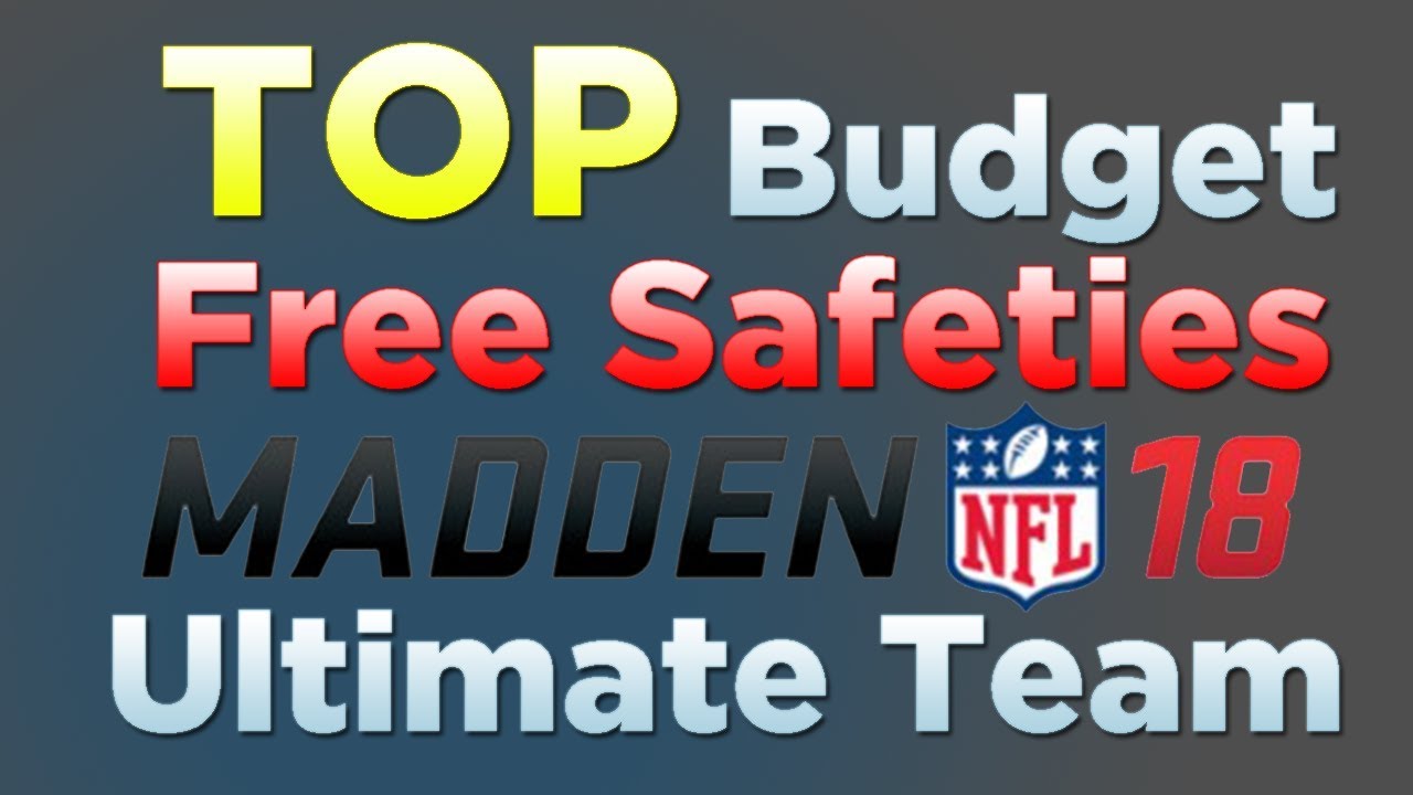 TOP Budget Free Safeties Madden 18 Ultimate Team