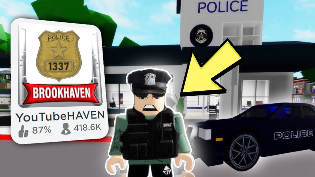 Roblox Brookhaven🏡 RP - Funny Moments Police Patrol - YouTube