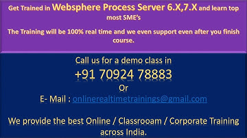 Best WebSphere Process server Training in India, IBM WebSphere Process server Training Across World.