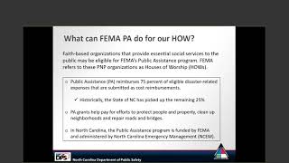 FEMA Public Assistance for Houses of Worship Eligibility and Federal Disaster Declarations