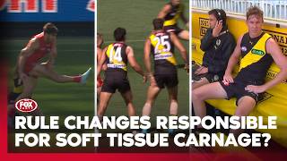 Petracca, Nankervis, Lynch... Are the new rules to blame for 'soft tissue carnage'? 🤔 | Fox Footy screenshot 1