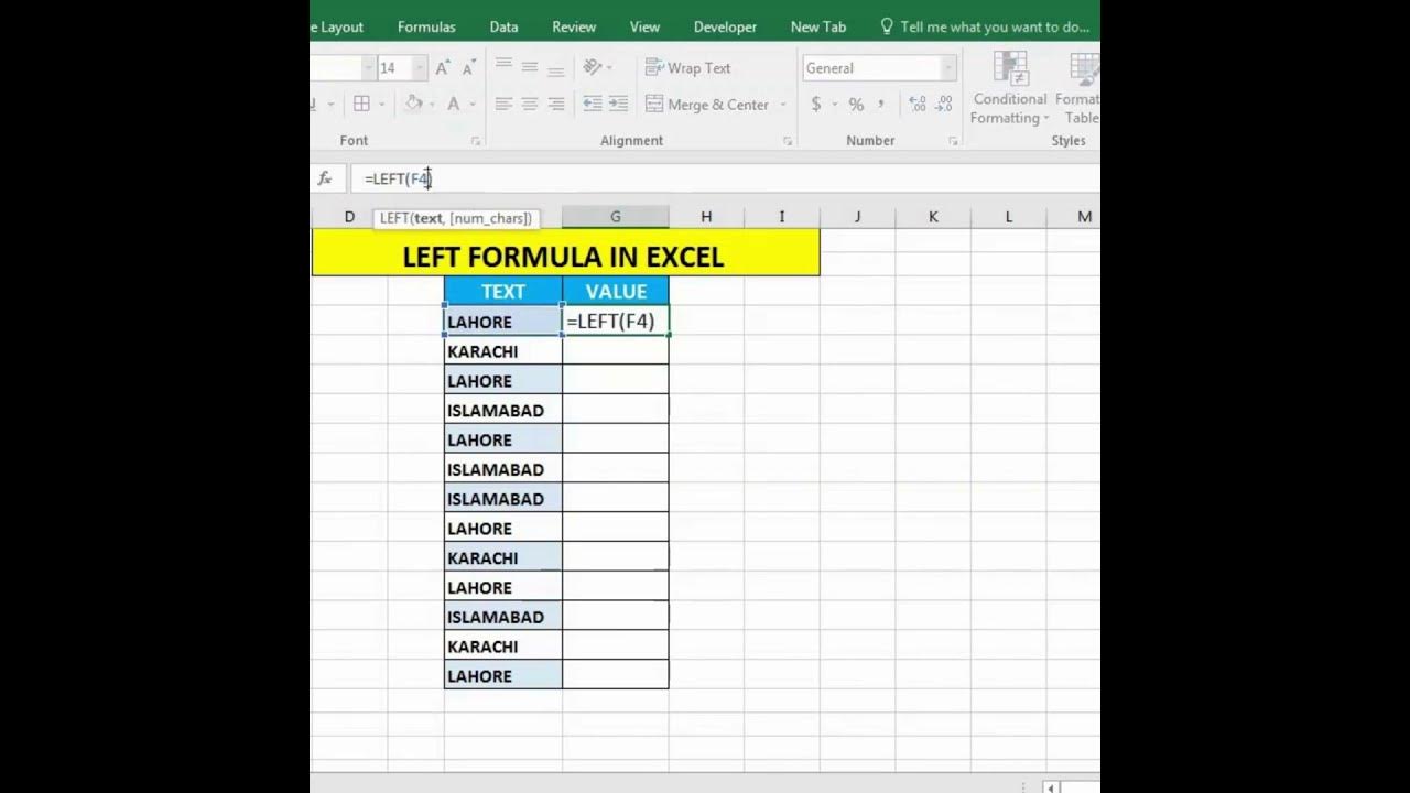 How to use LEFT Function In Excel Daily MS Excel Skills