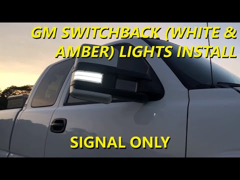 Switchback (White & Amber) GM Silverado Sierra Tow Mirror Light Install: Signal Only