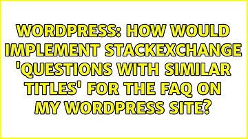 How would implement StackExchange 