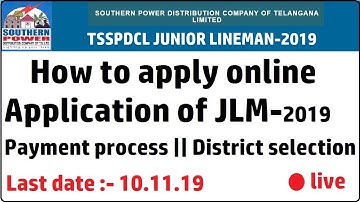 TSSPDCL JLM How to Apply Online Application || live explanation ||