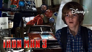 Iron-Man 3 Tony Gives Harley His Stuff Scene Disney 2013