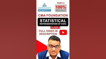🎓  STATISTICS |  CMA FOUNDATION | CLASS  #cma #rameshacademy #statistics #cmafoundation #cmaclasses