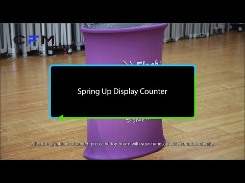 How to Quick Setup the Spring Up Display Booth Counter | CFM - YouTube