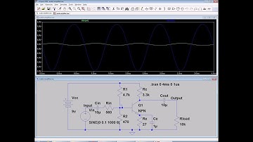 LTspice XVII bipolar amplifier simulation