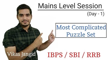 (Day - 1) Puzzle For Mains Exam | IBPS | SBI | RRB PO | Vikas jangid