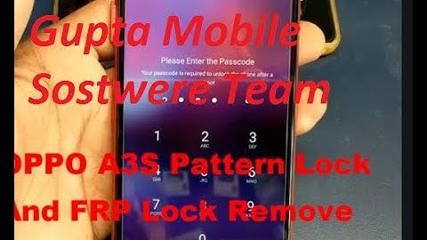 Oppo A3s CPH1803 Pattern Unlock Offline Without Data Loss  100% Only Ufi Box
