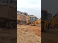 JCB 3DX loading sand into Ashok Leyland truck #jcb #shorts