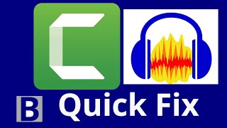 Camtasia invalid or unsupported audio stream fix with Audacity