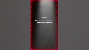 Hypocrite, The man who murdered his parents #hypocrites  #facts #fakefriends #quotes #motivation