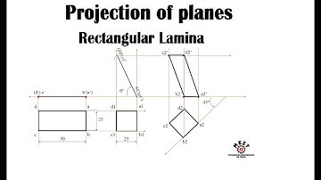 Rectangular Plane | Projection of Planes | Easy Method | Engineering Graphics | EG | Tamil